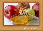 Jewish New Year Cards by Carlson Craft (Honey & Apples)