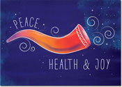 Jewish New Year Cards by Carlson Craft (Colorful Shofar)