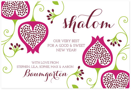 Jewish New Year Cards by Checkerboard - Shalom Floral