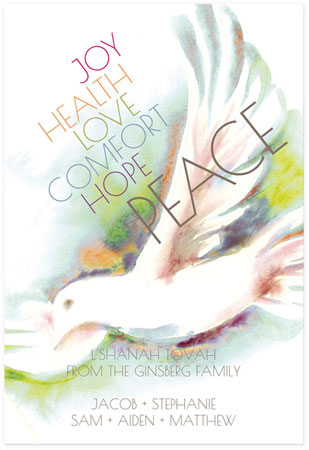 Jewish New Year Cards by Checkerboard - Dove of Peace