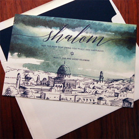 Jewish New Year Cards by Checkerboard - Peaceful Skies Jewish New Year Cards by Checkerboard - Peaceful Skies