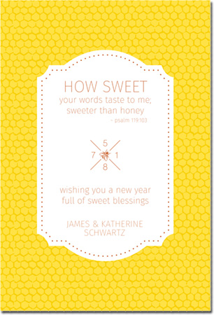 Jewish New Year Cards by Checkerboard - Sweet As Honey