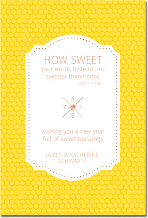 Jewish New Year Cards by Checkerboard - Sweet As Honey Jewish New Year Cards by Checkerboard - Sweet As Honey