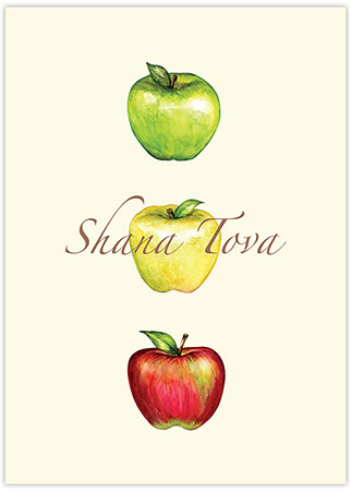 Jewish New Year Cards by Indelible Ink - Trio of Apples Jewish New Year Cards by Indelible Ink - Trio of Apples