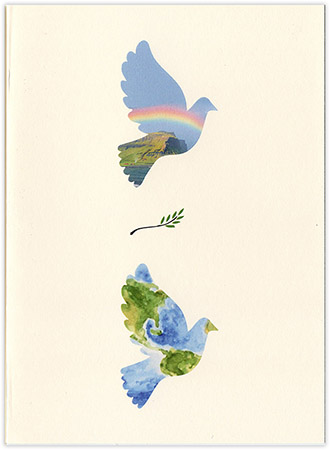 Jewish New Year Cards by Indelible Ink - A Pair of Doves