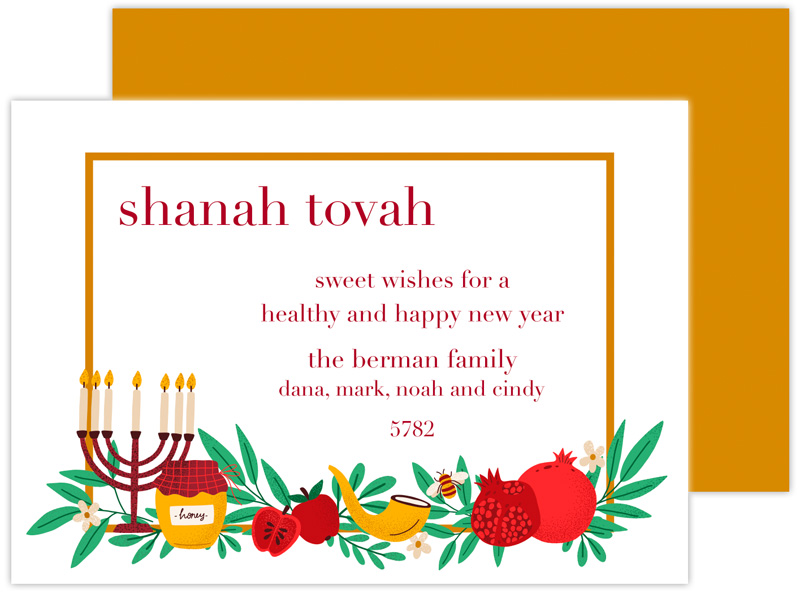 Jewish New Year Greeting Cards by PicMe Prints (Health and Happiness