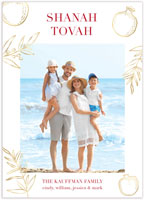 Jewish New Year Digital Photo Cards by PicMe Prints (Golden Botanicals)