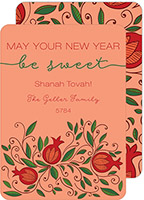 Jewish New Year Greeting Cards by PicMe Prints (Sweet Pomegranate New Year)
