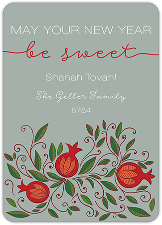 Jewish New Year Greeting Cards by PicMe Prints (Sweet Sage New Year)