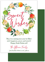 Jewish New Year Greeting Cards by PicMe Prints (Apple Wreath)