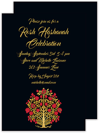 Jewish New Year Greeting Cards by PicMe Prints (Red & Gold Tree of Life) Jewish New Year Greeting Cards by PicMe Prints (Red & Gold Tree of Life)