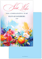 Jewish New Year Greeting Cards by PicMe Prints (Painted Pomegranates)