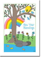 Jewish New Year Cards by Just Mishpucha - Tree with Birds