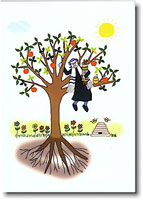 Jewish New Year Cards by Just Mishpucha - Tree Of Life with Rabbi