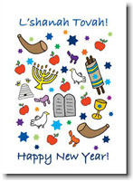 Jewish New Year Cards by Just Mishpucha - Jewish Symbols