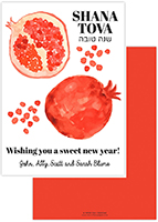 Jewish New Year Cards by Piper Fish Designs (Sweet Pomegranates)