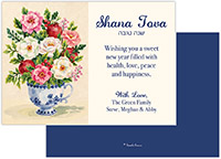 Jewish New Year Cards by Piper Fish Designs (Teacup With Flowers - Flat)
