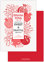 Jewish New Year Cards by Piper Fish Designs (Vintage Pomegranate)