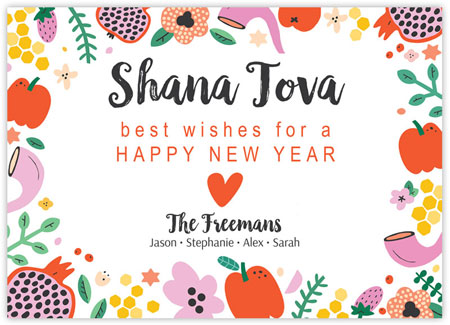 Jewish New Year Cards by Piper Fish Designs (Jewish New Year Elements)