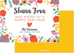 Jewish New Year Cards by Piper Fish Designs (Jewish New Year Elements)