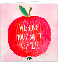 Jewish New Year Cards by Piper Fish Designs (Watercolor Square)