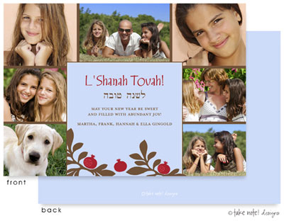 Jewish New Year Cards by Take Note Designs (Pomegranate Multi-Photo) Jewish New Year Cards by Take Note Designs (Pomegranate Multi-Photo)