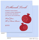 Jewish New Year Cards by Take Note Designs (Pomegranate Blue with Red)
