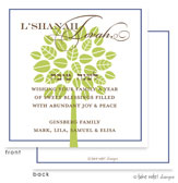 Jewish New Year Cards by Take Note Designs (Blue Border Tree)