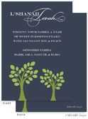 Jewish New Year Cards by Take Note Designs (Green Trees on Navy)