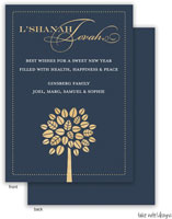 Jewish New Year Cards by Take Note Designs (Golden Tree Border)