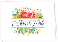 Jewish New Year Cards by Take Note Designs (Beautiful Watercolor Border Greeting Card)
