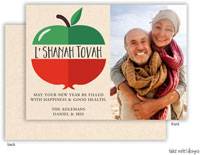Photo Jewish New Year Cards by Take Note Designs (Modern Apple Split)