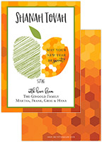 Jewish New Year Cards by Take Note Designs (Honeycomb Apple)