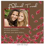 Photo Jewish New Year Cards by Take Note Designs (Red Leaves Photo Card)