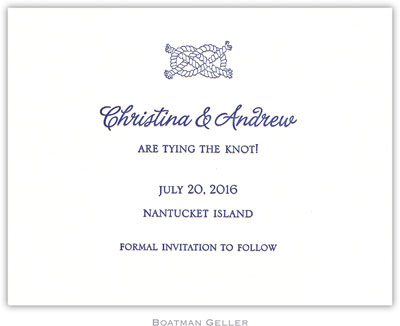 Boatman Geller - Knot Letterpress Invitations/Announcements