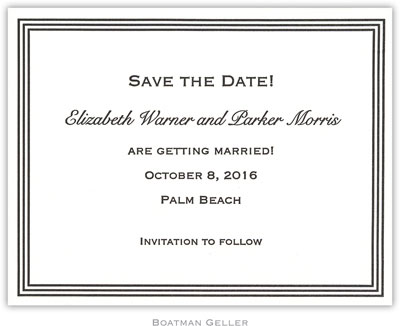 Boatman Geller - Grand Border Letterpress Invitations/Announcements