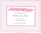 Boatman Geller - Swiss Dot Pink with Ribbon Letterpress Invitations/Announcements
