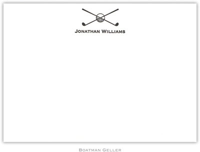 Boatman Geller - Simply Elegant Golf Medium-Sized Letterpress Stationery