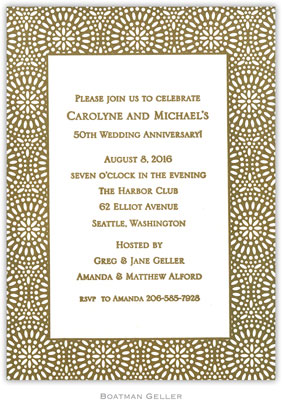 Boatman Geller - Bursts Border Medium-Sized Letterpress Invitations/Announcements