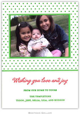 Letterpress Holiday Photo Mount Card (Swiss Dot) by Boatman Geller Letterpress Holiday Photo Mount Card (Swiss Dot) by Boatman Geller