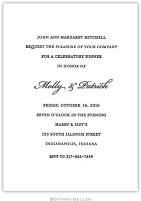 Boatman Geller - Simply Elegant Medium-Sized Letterpress Invitations/Announcements