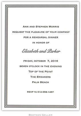 Boatman Geller - Grand Border Medium-Sized Letterpress Invitations/Announcements