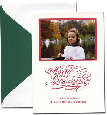 Boatman Geller - Merry Christmas Photo Medium-Sized Letterpress Photocards