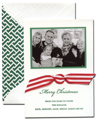 Create-Your-Own Photo Card With Ribbon Medium-Sized Letterpress Photocards by Boatman Geller