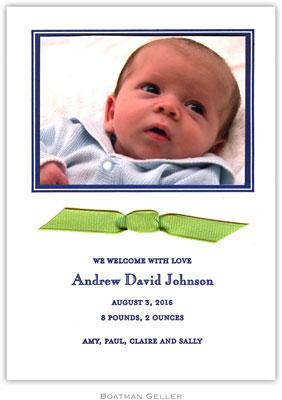 Boatman Geller - Double Border with Ribbon Photo Medium-Sized Letterpress Photocards Boatman Geller - Double Border with Ribbon Photo Medium-Sized Letterpress Photocards