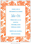 Boatman Geller - Coral Border Medium-Sized Letterpress Invitations/Announcements