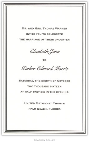 Boatman Geller - Grand Border Large-Sized Letterpress Invitations/Announcements