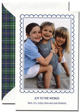 Holiday Photo Mount Cards by Boatman Geller (Scallop)