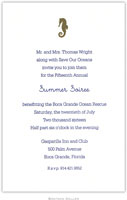 Boatman Geller - Seahorse Large-Sized Letterpress Invitations/Announcements