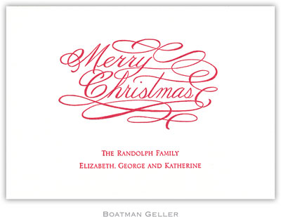 Boatman Geller - Merry Christmas Petite-Sized Letterpress Flat Cards